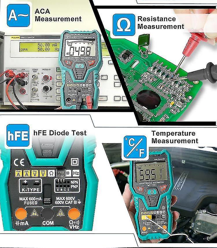 Naiwang Pro'skit Mt-1708 Multimeter 35/6 Fully Automatic Smart Short Circuit Proof High Precision True Rms Adc Adv Digital Tester