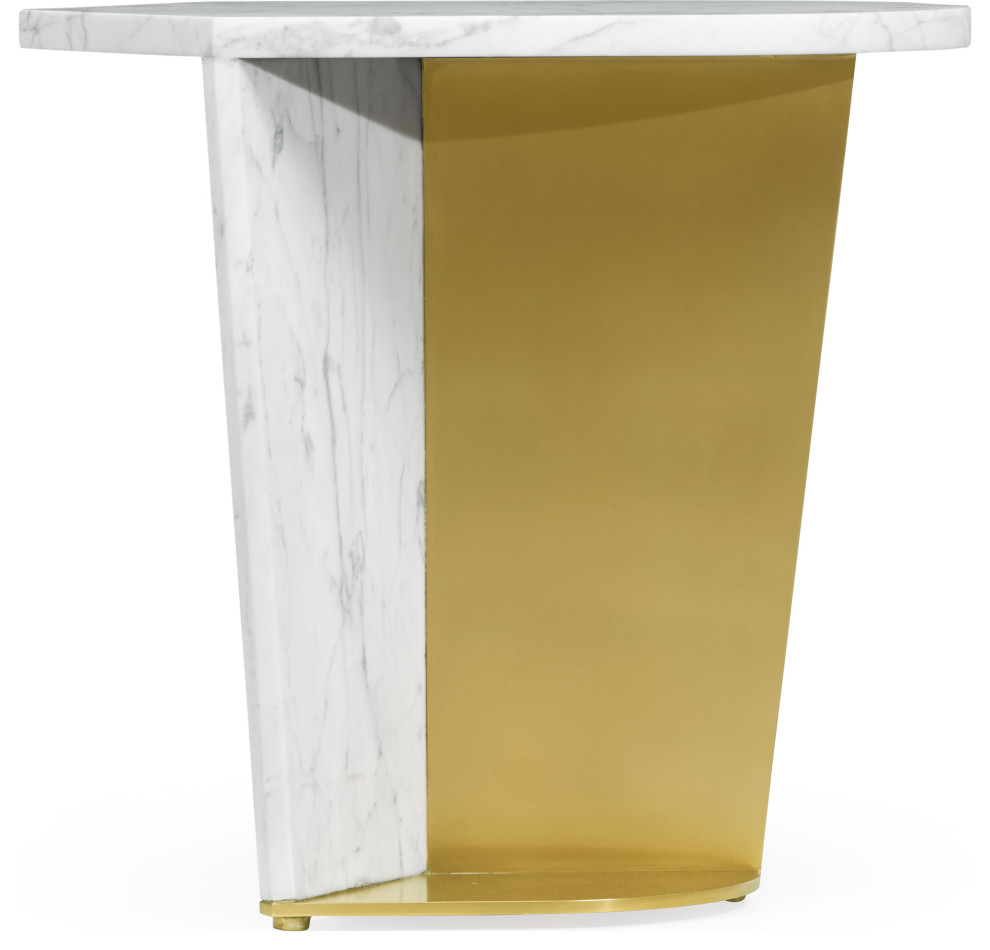 Fusion  ampBrass End Table   Contemporary   Side Tables And End Tables   by HedgeApple  Houzz