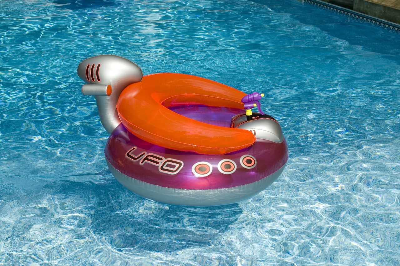 Intex Kool Splash Inflatable Pool Water Slide & Inflatable UFO Chair