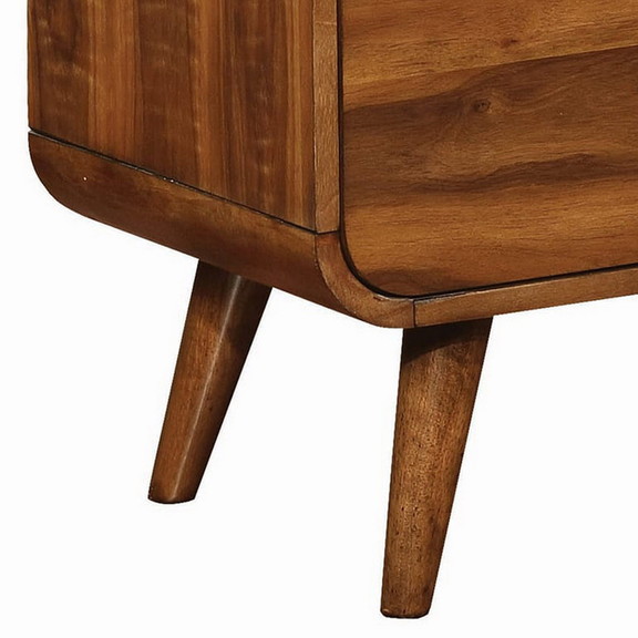 Benzara BM182737 Wooden Nightstand with 2 Drawers ...