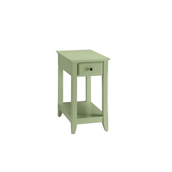 Side Table， Sofa Table Snack Table with Bottom Shelf and 1 Drawer