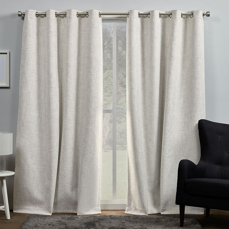 Exclusive Home 2-pack Burke 100% Blackout Grommet Top Window Curtains