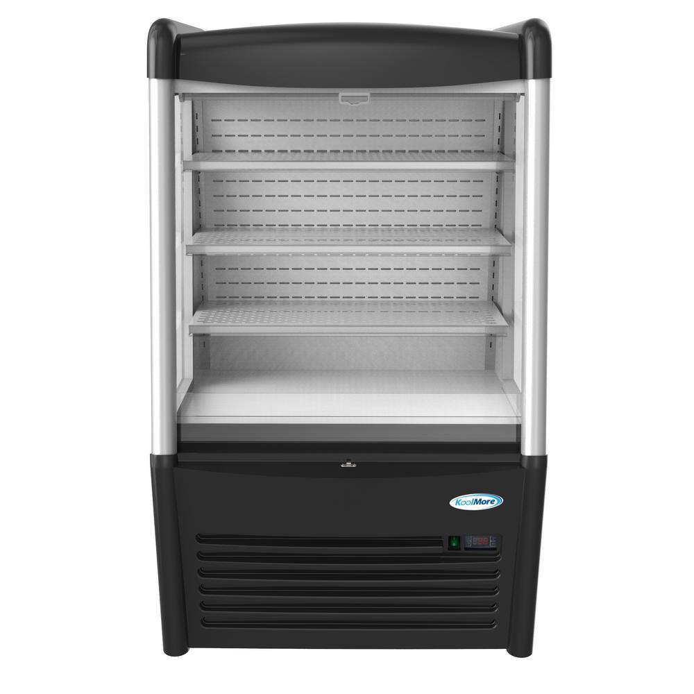 Koolmore 36 in. W 13.6 cu. ft Commercial Open Air Refrigerator Merchandiser in Black KF36-13B