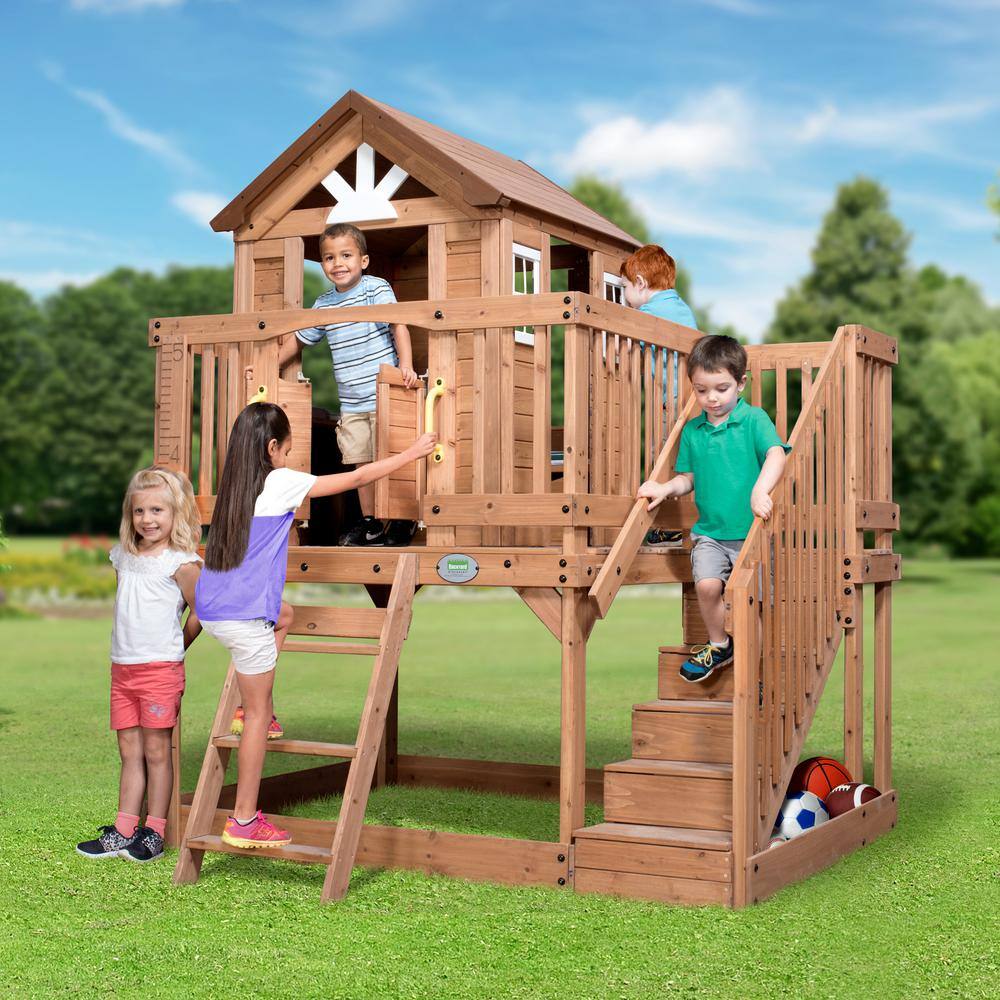 Backyard Discovery Scenic Heights Cedar Playhouse 1605336com