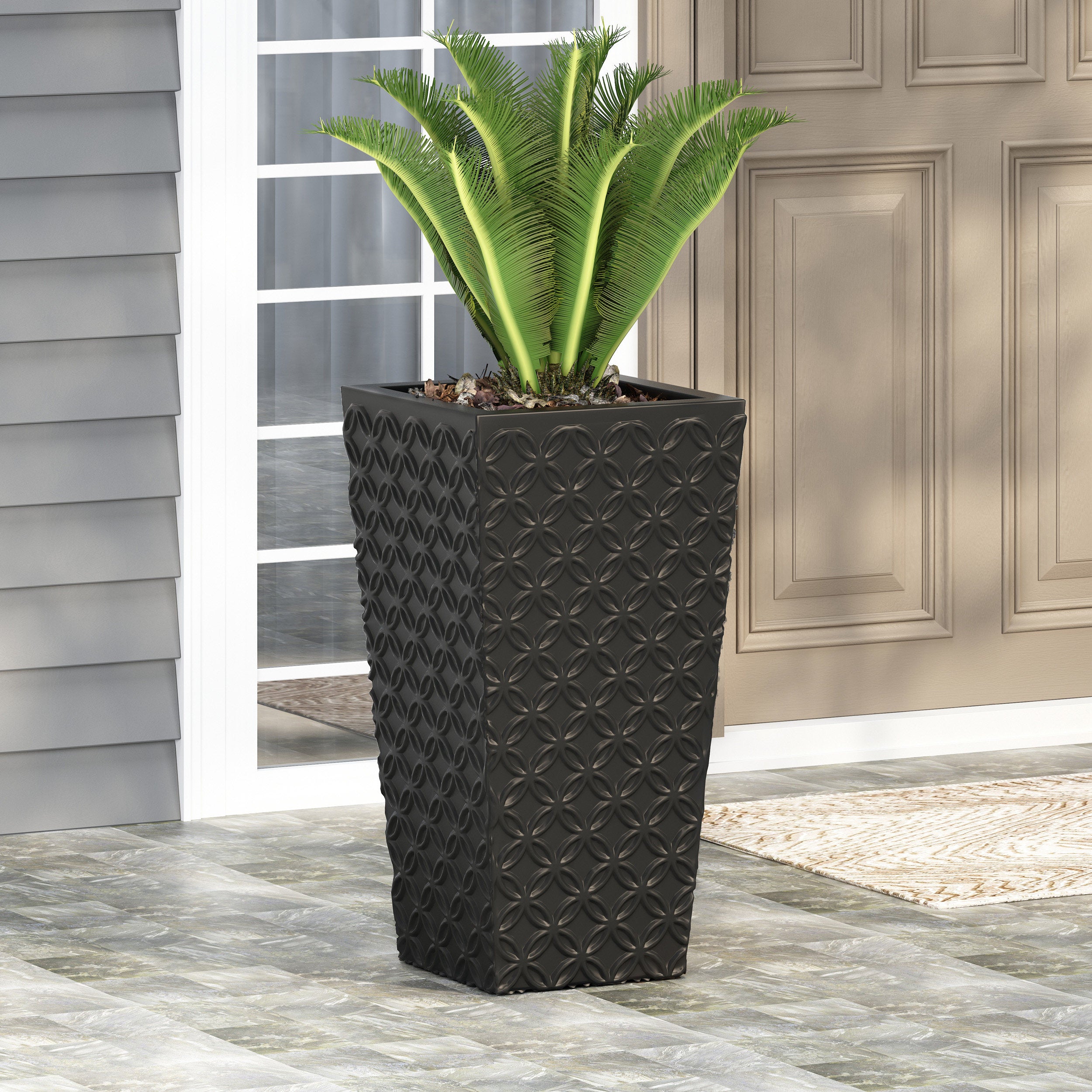 Beadles Outdoor Cast Stone Planter