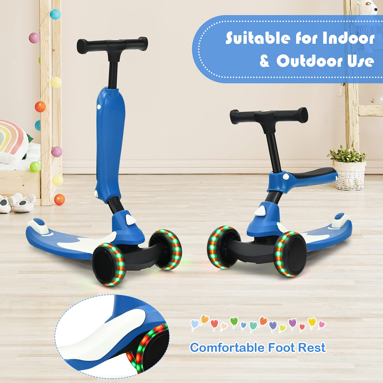 Costzon Kick Scooter for Kids, 3 Wheeled Toddler Scooter