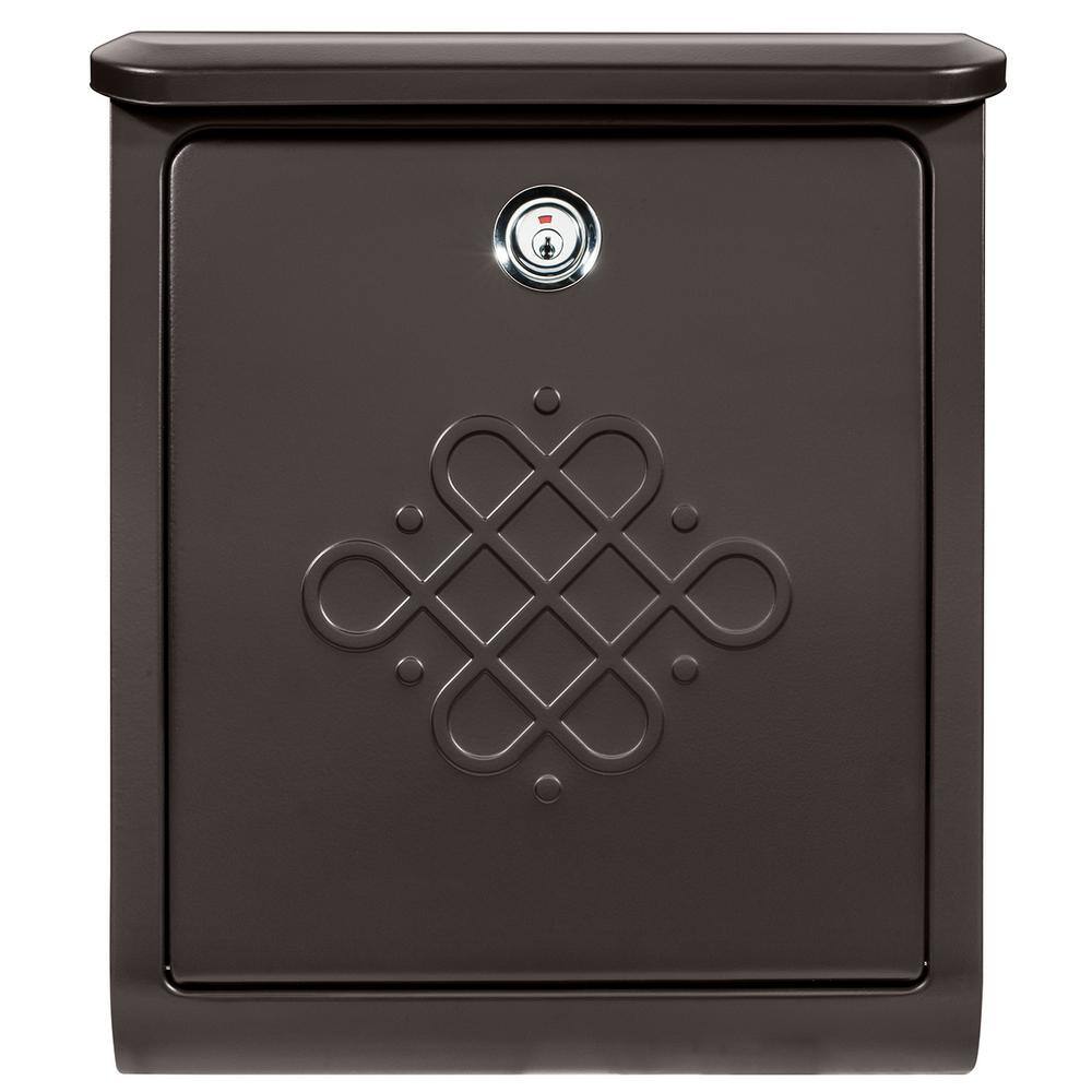 Architectural Mailboxes Bordeaux Rubbed Bronze Medium Steel Locking Wall Mount Mailbox 2697RZ-10