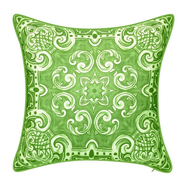 Alhambra Tile Indoor outdoor Throw Pillow Edie home