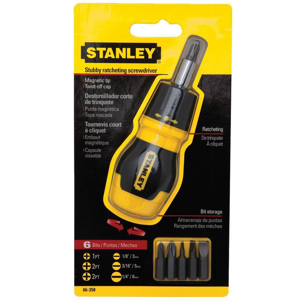 Stanley 6-in-1 Ratcheting Screwdriver 66-358