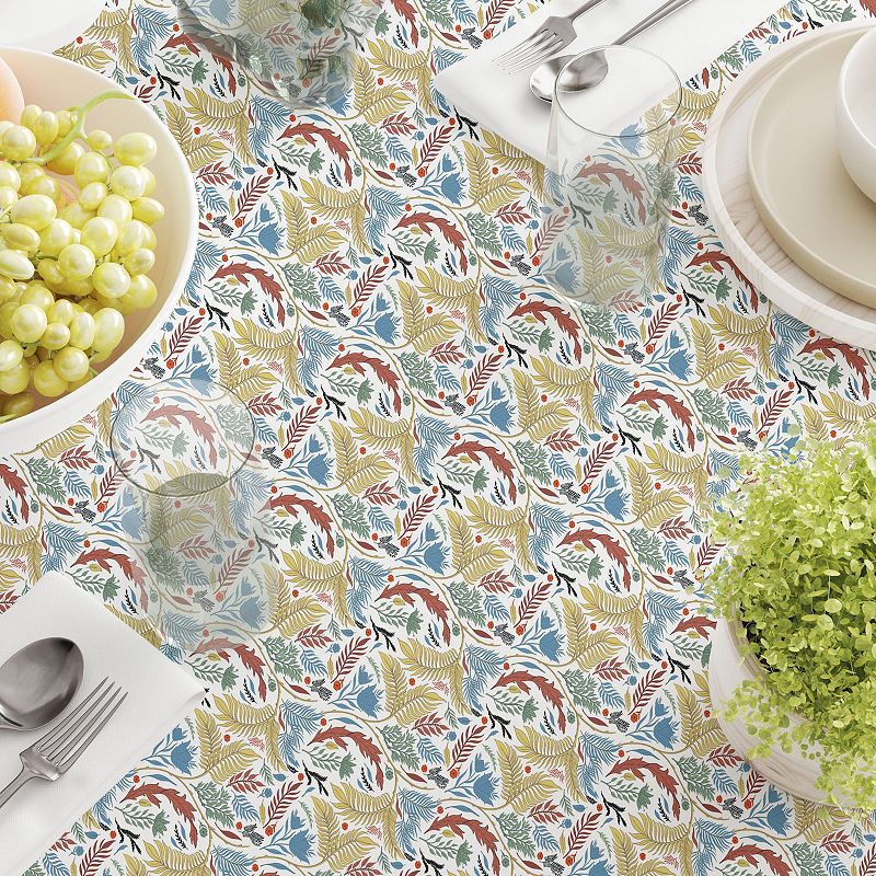 Rectangular Tablecloth， 100% Cotton， 52x104， Floral 54