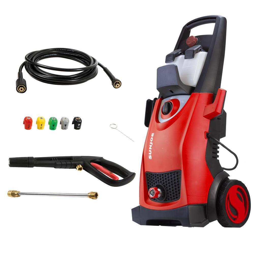 Sun Joe 1450 PSI 1.24 GPM 14.5 Amp Cold Water Corded Electric Pressure Washer Red SPX3000-RED