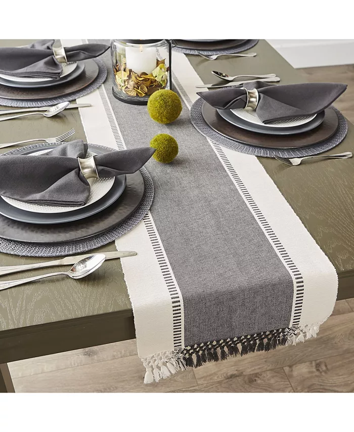 Design Imports Mineral Dobby Stripe Table Runner 13 x 72