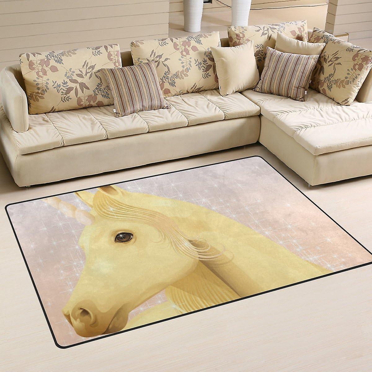 Colourlife Lightweight Carpet Mats Area Soft Rugs Floor Mat Doormat Decoration For Rooms Entrance 31 X 20 Inches Portrait Of Beautiful Unicorn