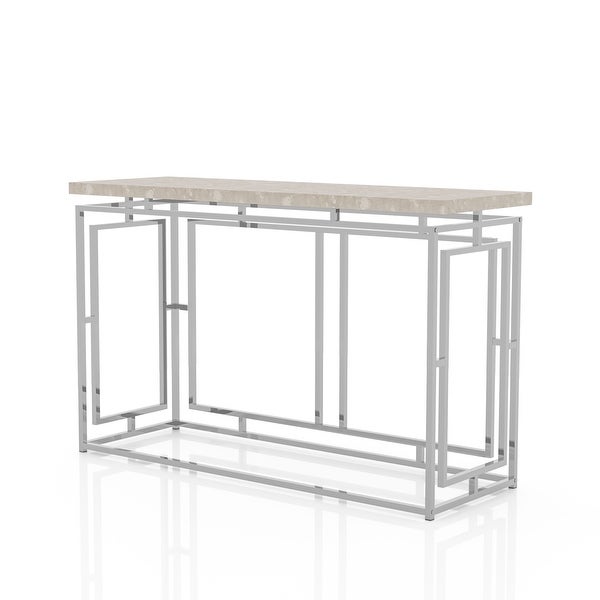 Furniture of America Angelina 47-in. Modern Glam Geometric Sofa Table