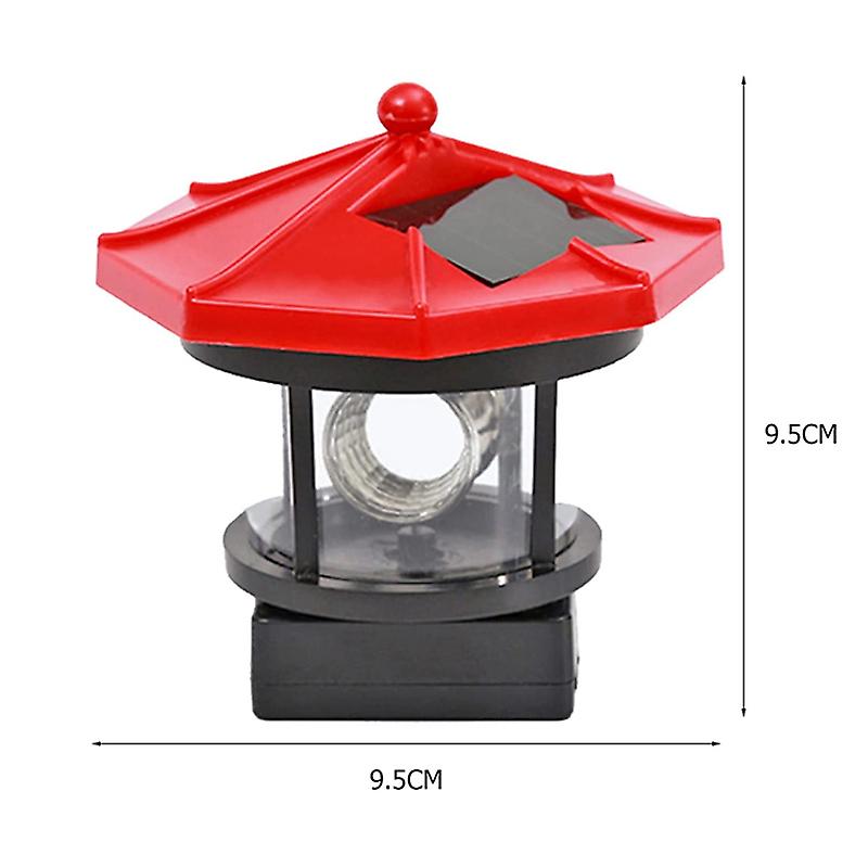 Solar Lights Lighthouse Lawn Light Plastic Led 360-degree Rotating Landscape Lamp Beacon Beam Lamp For Garden Yard Lawn Decorat