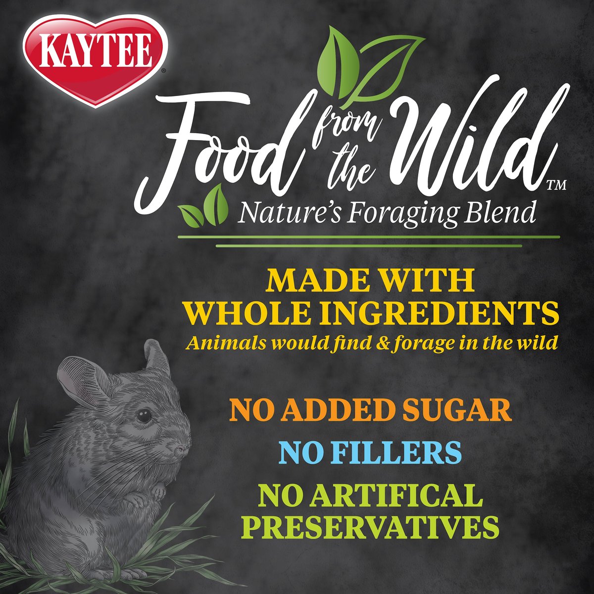 Kaytee Food From the Wild Chinchilla Food， 3-lb bag