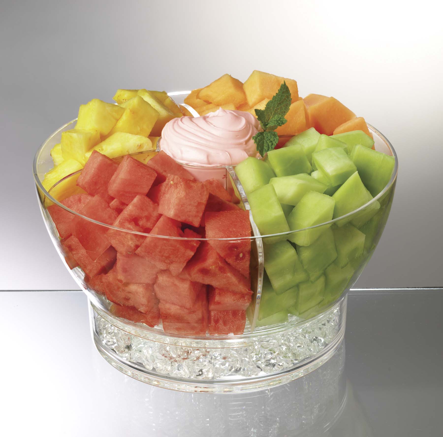 Prodyne CB-3-A Cold Ice Acrylic Bowl， 6.5 Qt， Off White