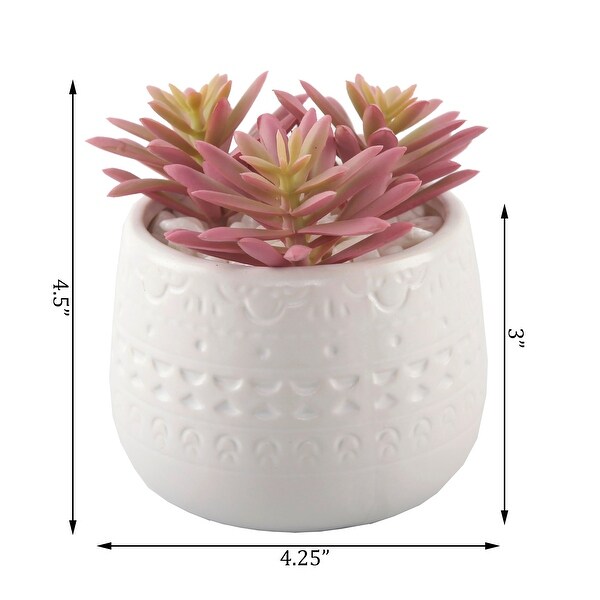 4.25H Pink Cactus in 4 Mayan Pot