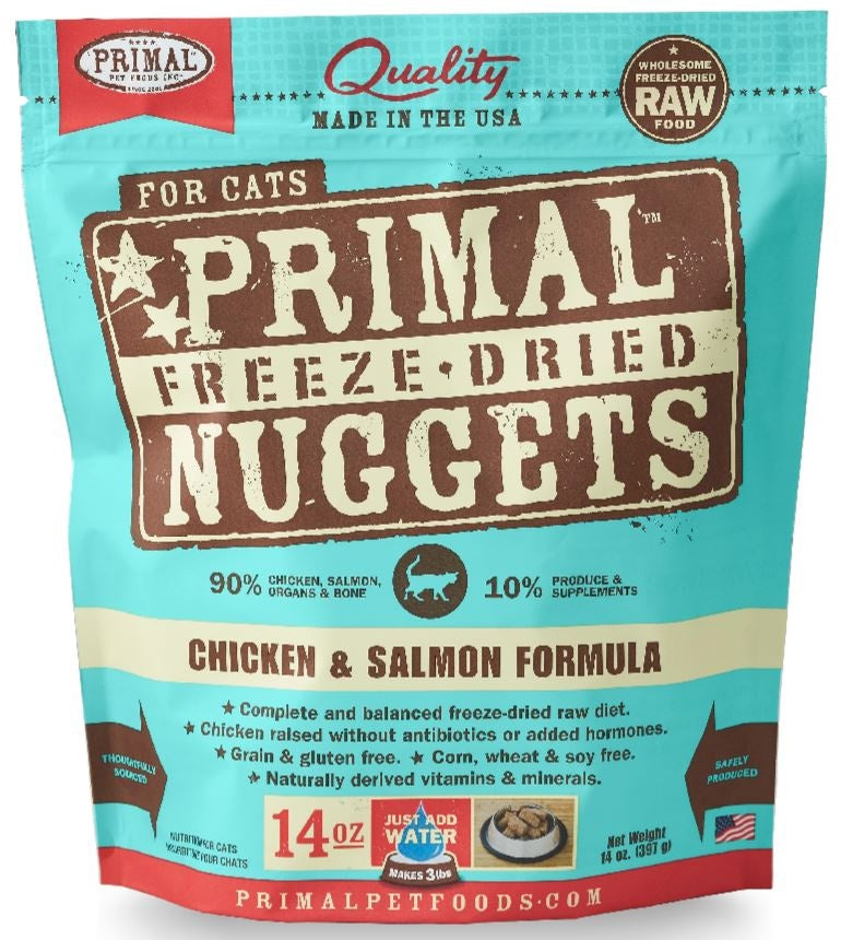 Primal Freeze Dried Nuggets Grain Free Chicken and Salmon Formula Cat
