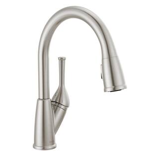 Delta Classic Single Handle Pull Down Sprayer Kitchen Faucet in Stainless Steel 19810-SS-DST