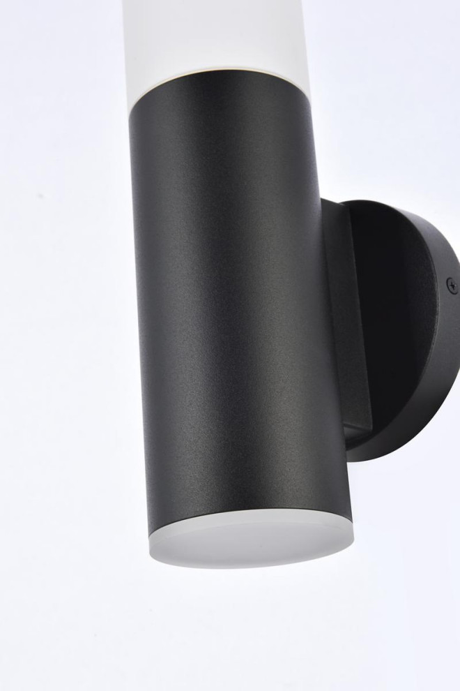 Trendy Fare LED Wall Sconce  (Black)   Transitional   Outdoor Wall Lights And Sconces   by Elegant Furniture  ampLighting  Houzz