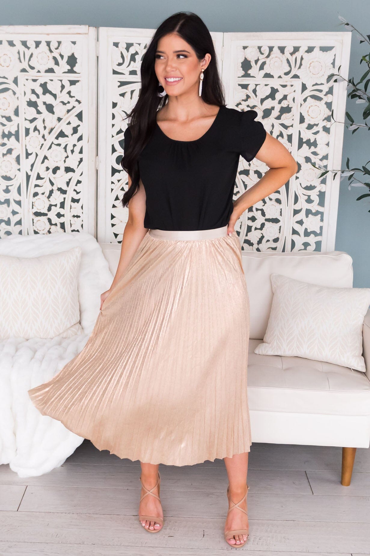 Shine Bright Darling Modest Pleat Skirt