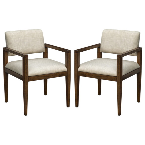 Benson Upholstered Dining Chairs with Arms (Set of...