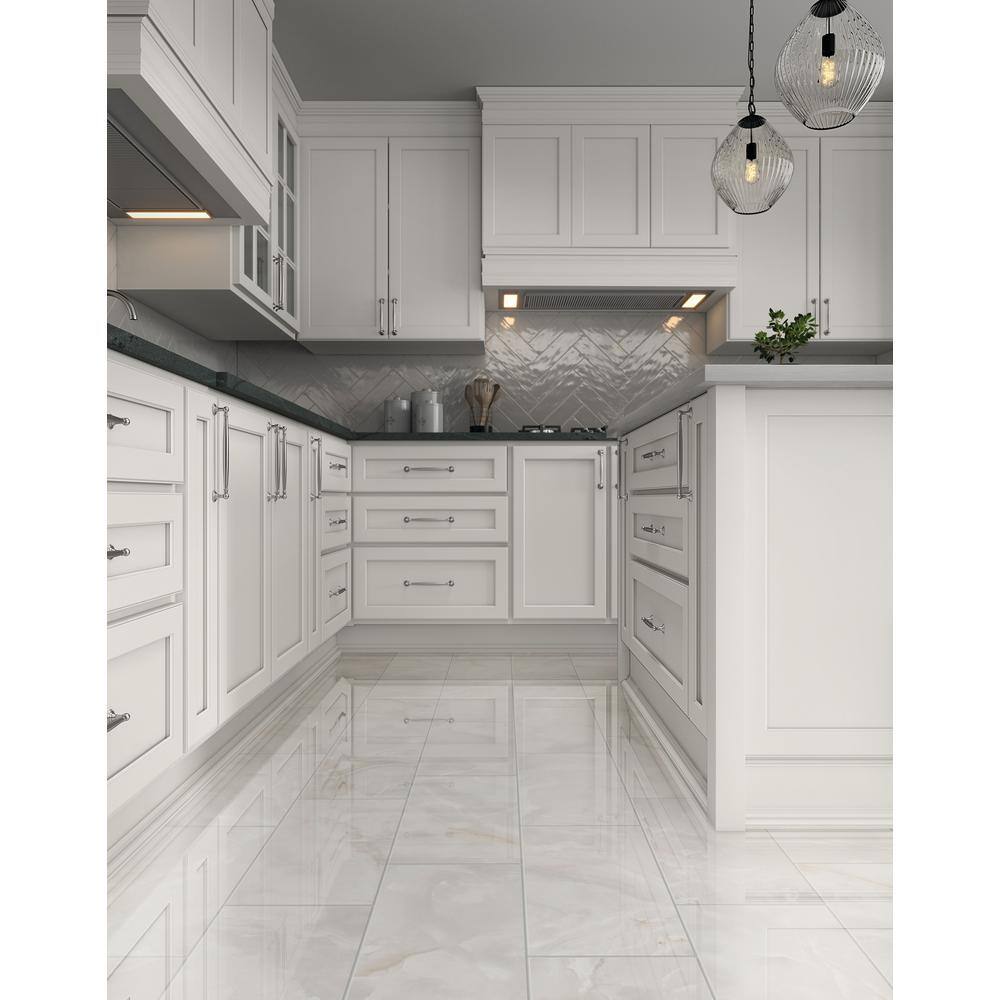 Daltile Kemperstone Onyx Gray Polished 12 in. x 24 in. Glazed Porcelain Floor and Wall Tile (17.10 sq. ft.Case) KM011224AHD1LF