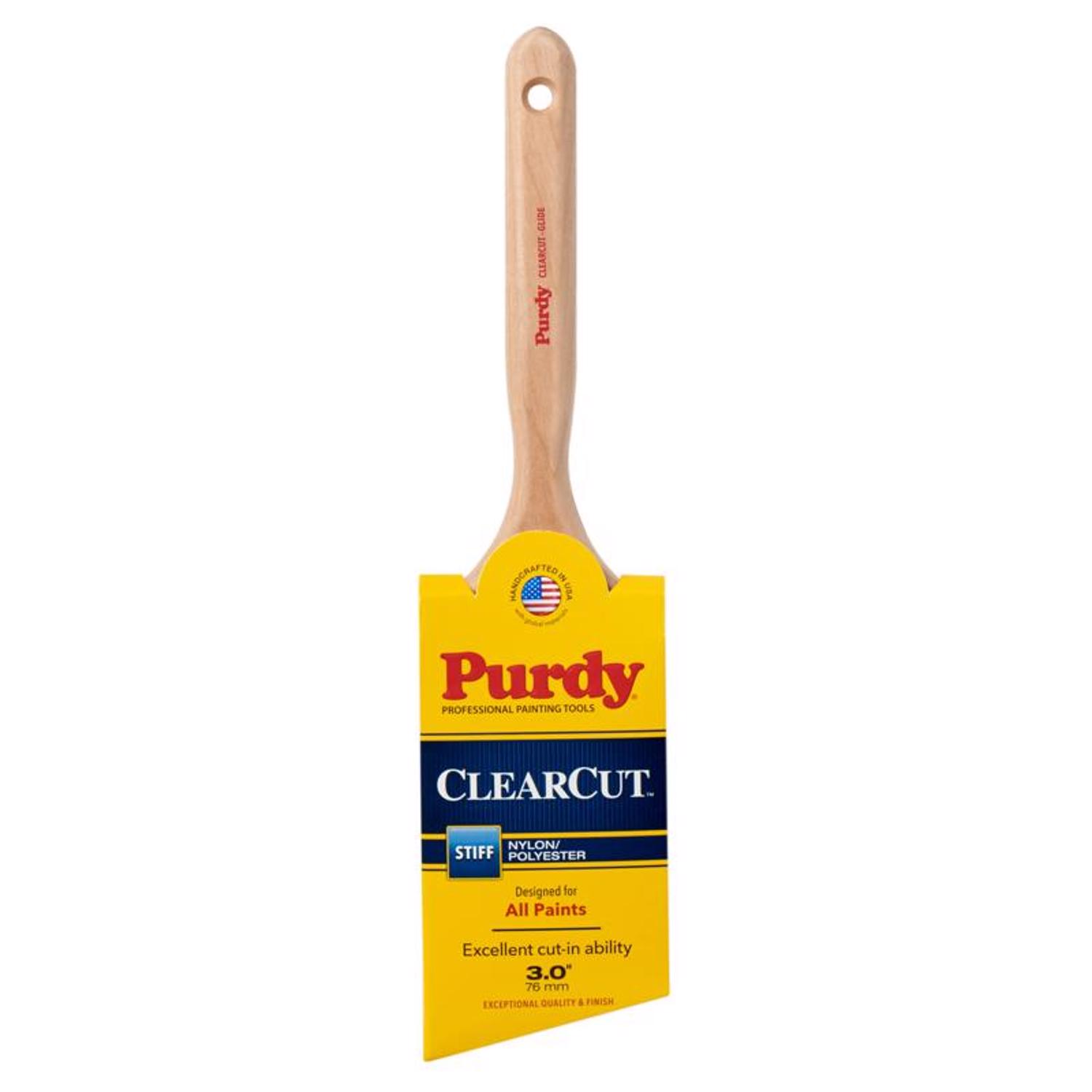 Purdy Clearcut Glide 3 in. Stiff Angle Trim Paint Brush