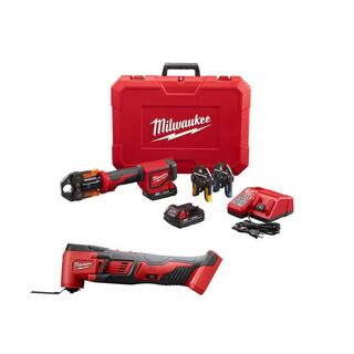 MW M18 18-Volt Lithium-Ion Cordless Short Throw Press Tool KitViega Pure Flow Jaws M18 Oscillating Multi Tool 2674-22P-2626-20