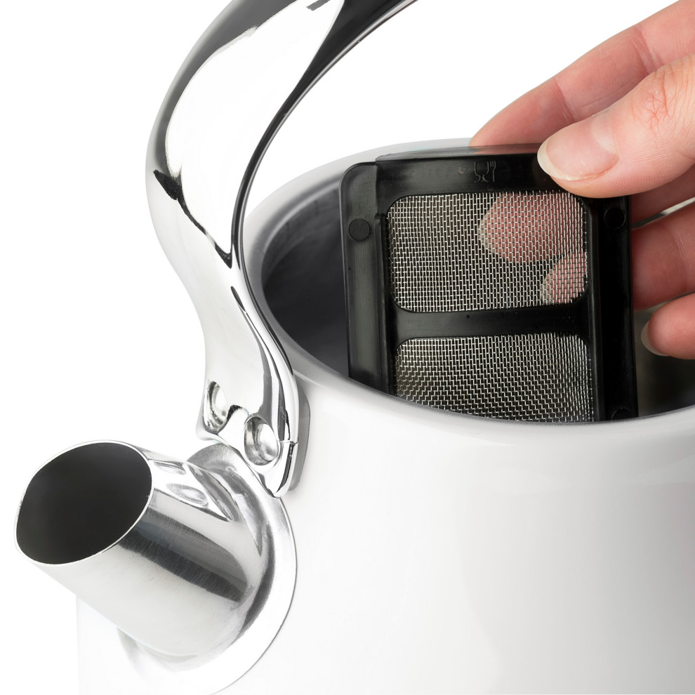 Haden Heritage 1.7 Liter Stainless Steel Electric Kettle   Farmhouse   Kettles   by Studio Designs  Houzz