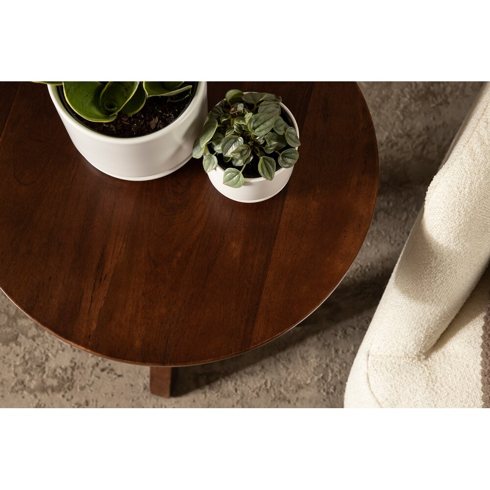 Kate and Laurel Soleyn Round Wood Side Table