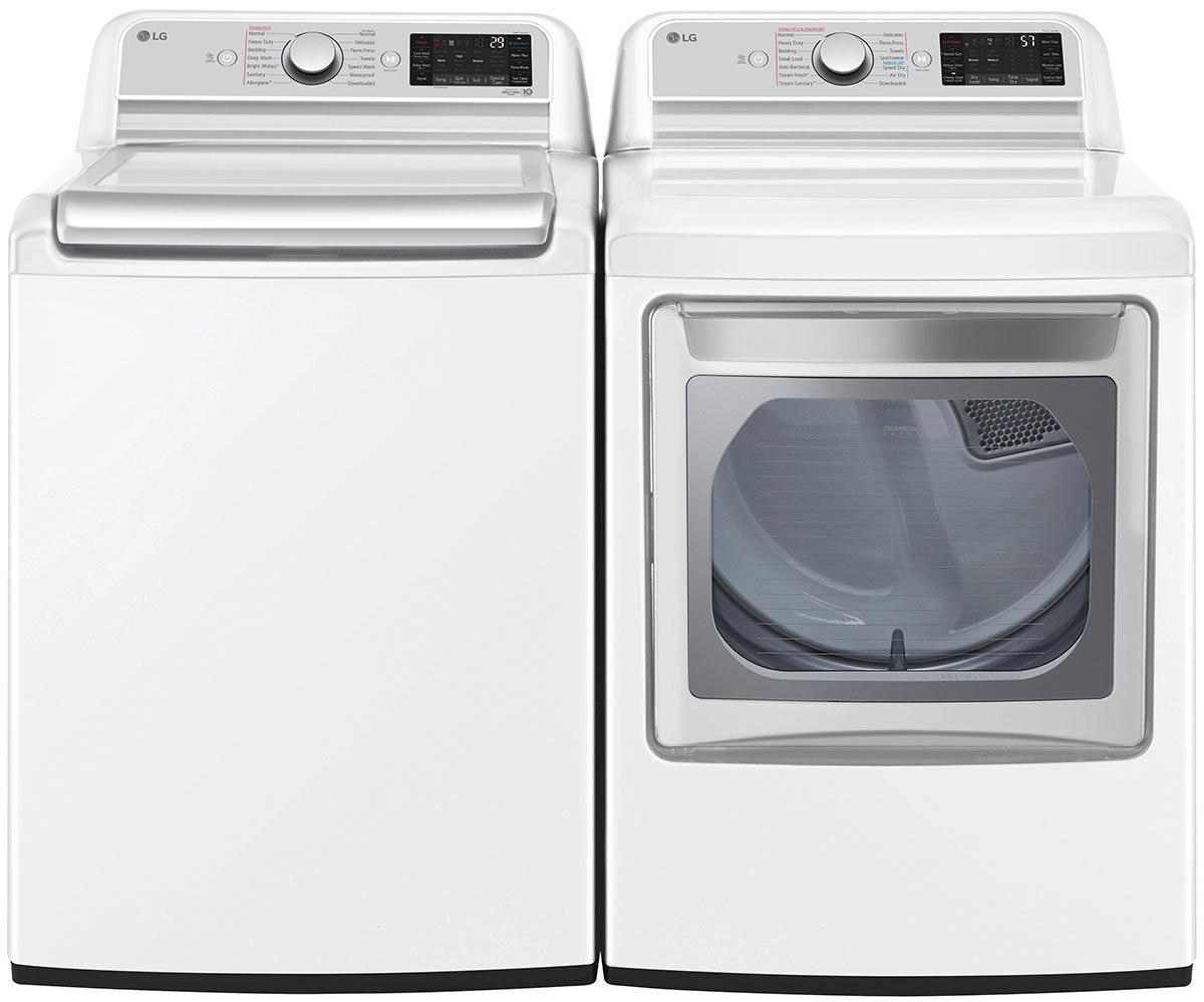 LG 7.3 Cu. Ft. White Gas Dryer With TurboSteam