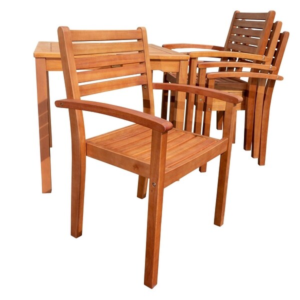 DTY Outdoor Living Leadville 5Piece Eucalyptus Dining Set