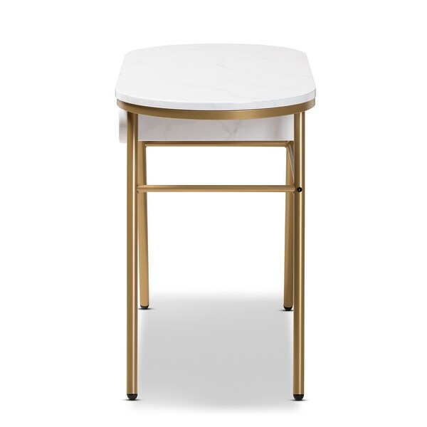 Mabel Modern and Contemporary Gold Finished Metal Console Table