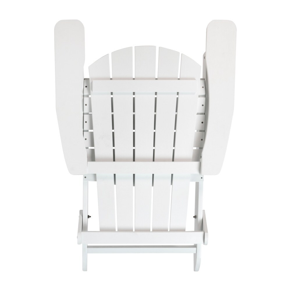 Poly resin Folding Adirondack Indoor/Outdoor Patio Chair (Set of 4)