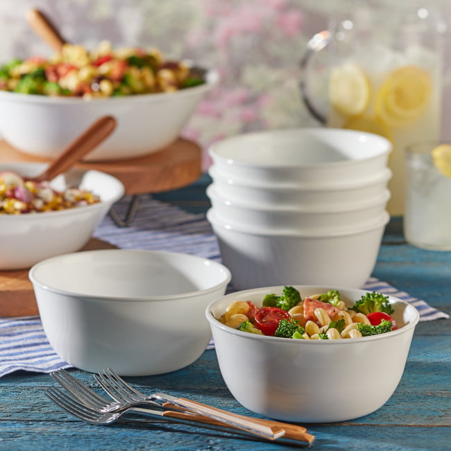 Corelle® Classic Winter Frost White， Rice Bowls， Set of 4， 12-oz