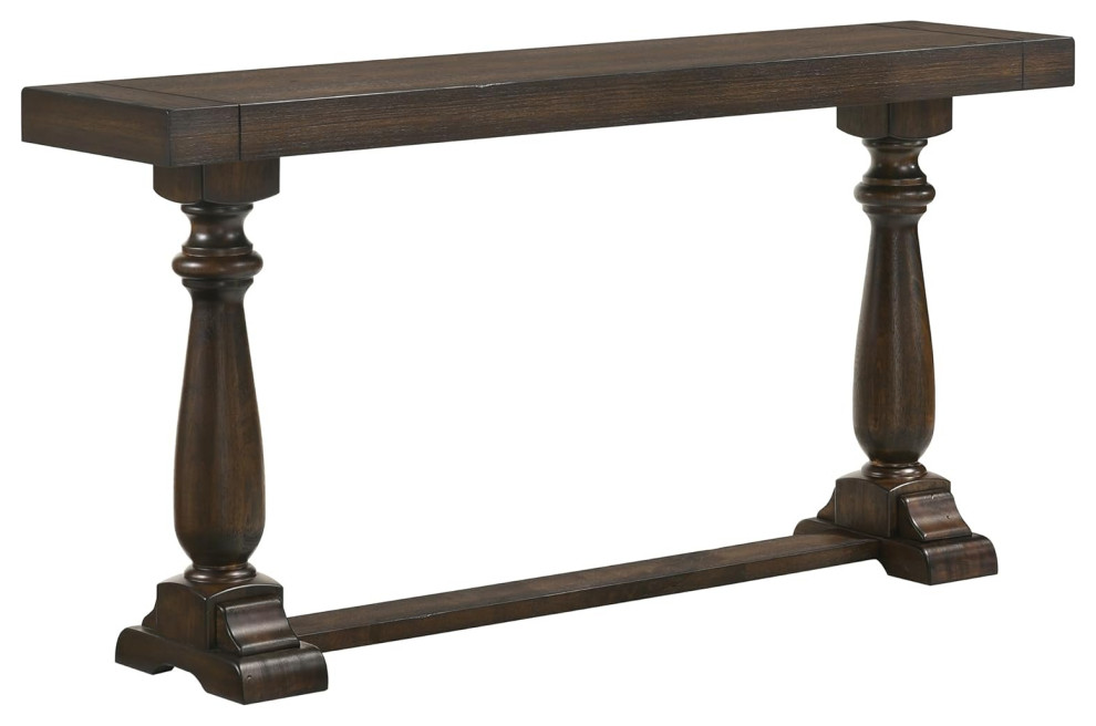 Farmhouse Console Table  Carved Column Legs With Spacious Top   Farmhouse   Console Tables   by Decor Love  Houzz