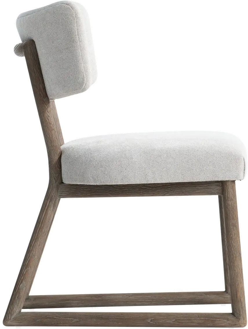 Casa Paros Off-White and Brown Upholstered Dining Chair