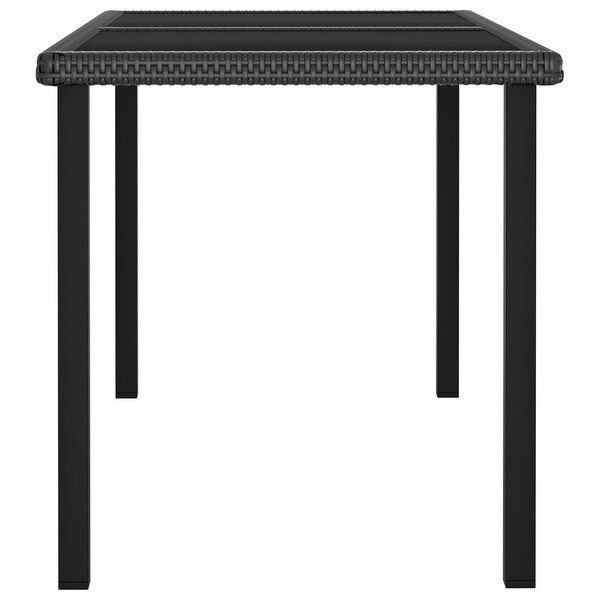 vidaXL Patio Dining Table Black 55.1