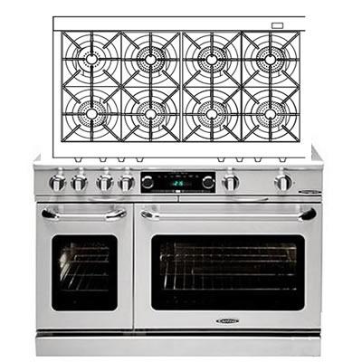 Capital 48-inch Freestanding Dual-Fuel Range CSB488-N