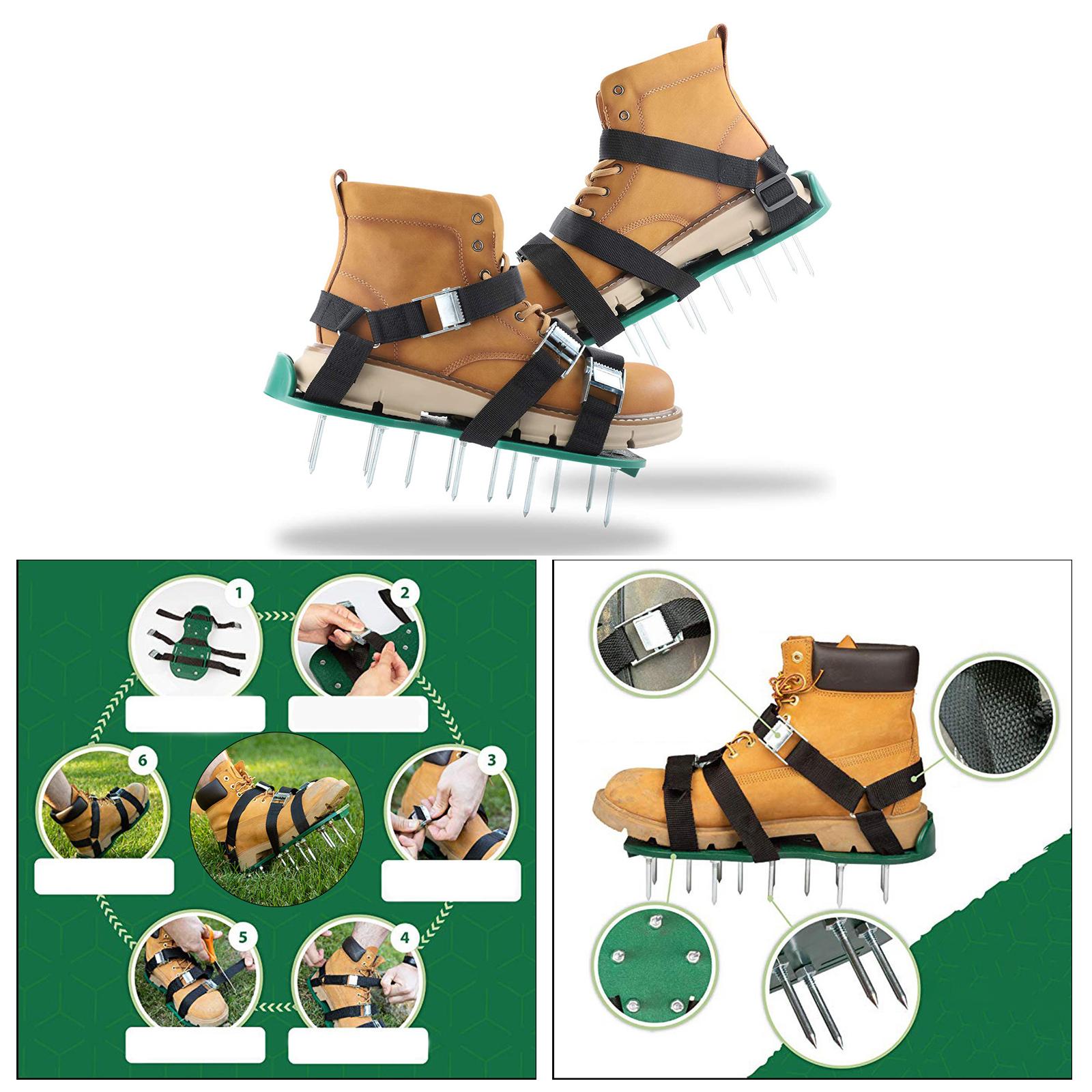 Lawn Aerator Shoes with Straps Lawn Aerator Lawn Aerator for Garden Outdoor Lawn