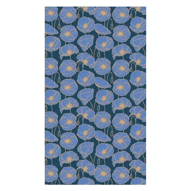 Emanuela Carratoni Moody Blue Garden Tablecloth Deny Designs