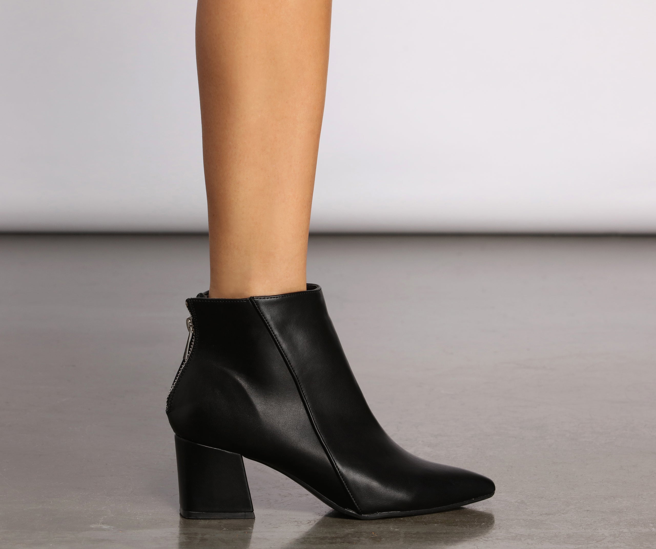 Feeling Basic Faux Leather Booties