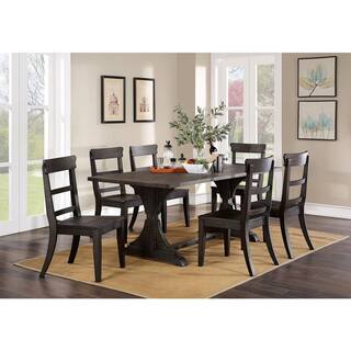 Furniture of America Nalley Antique Black Wood Dining Side Chair (Set of 2) IDF-3389BK-SC