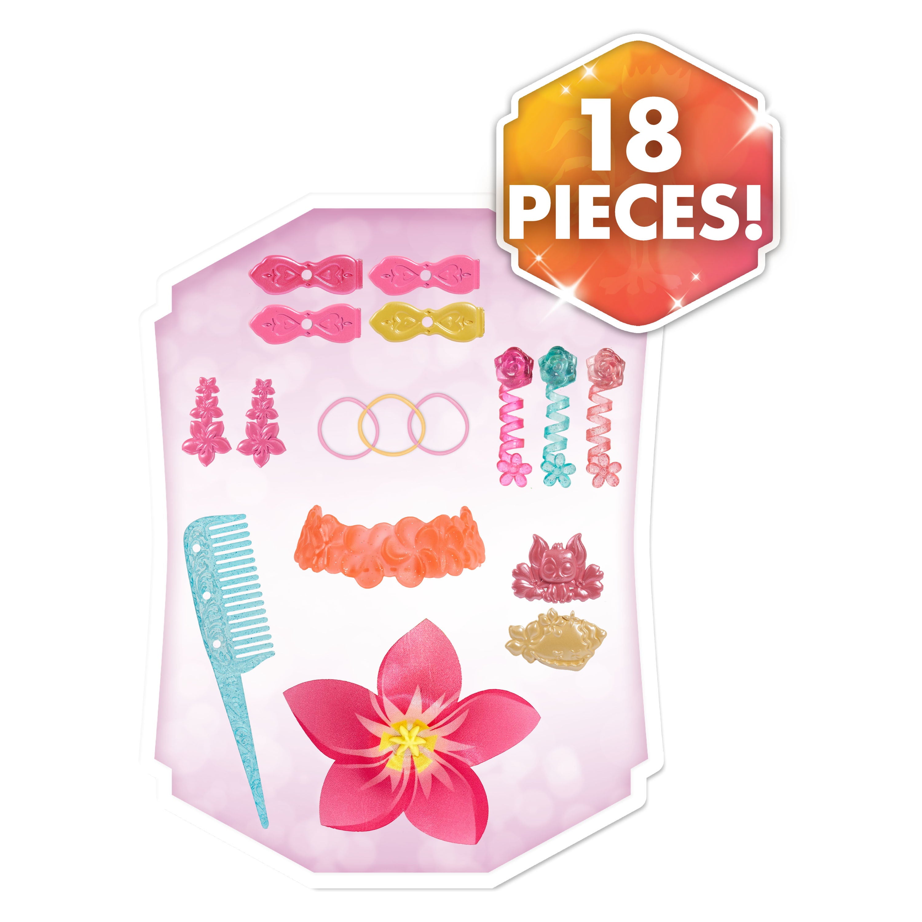 Disney Princess Moana Styling Head, 18-pieces, Pretend Play, Officially Licensed Kids Toys for Ages 3 Up, Gifts and Presents