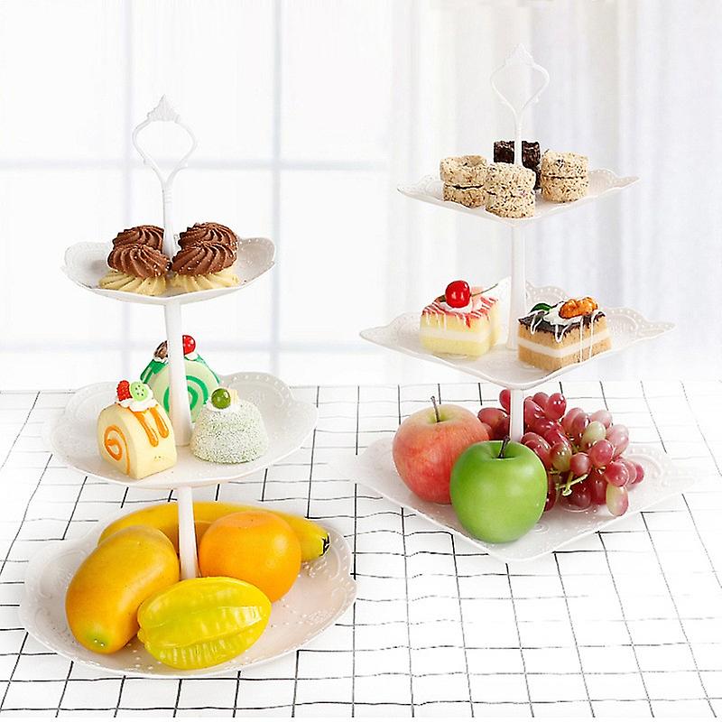 Detachable 3 Tier Cake Stand European Style  Pastry Cupcake Fruit Plate Serving Dessert Holder Wedding Party Home Decoration