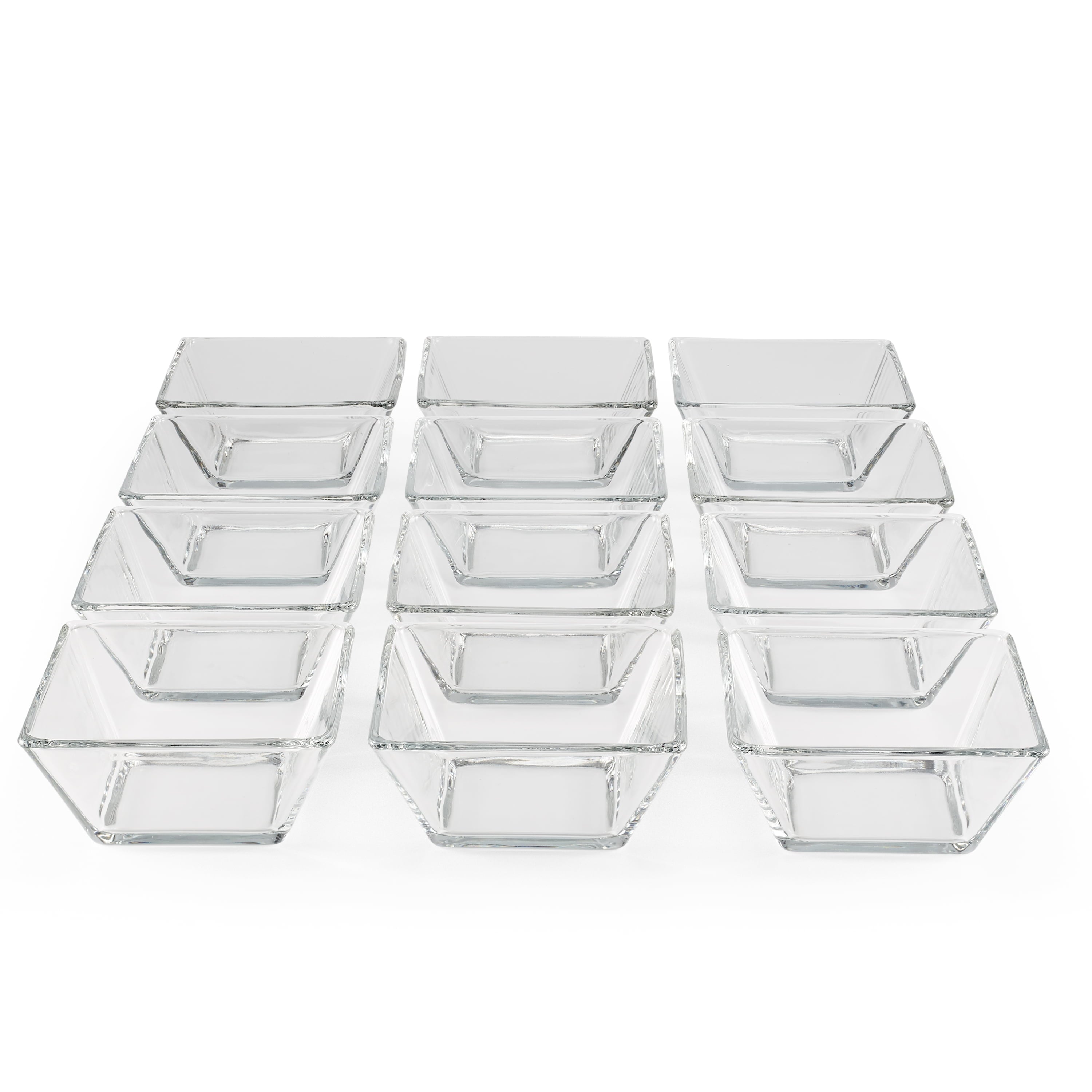 Mainstays Square Glass Bowls Catering Pack， Set of 12