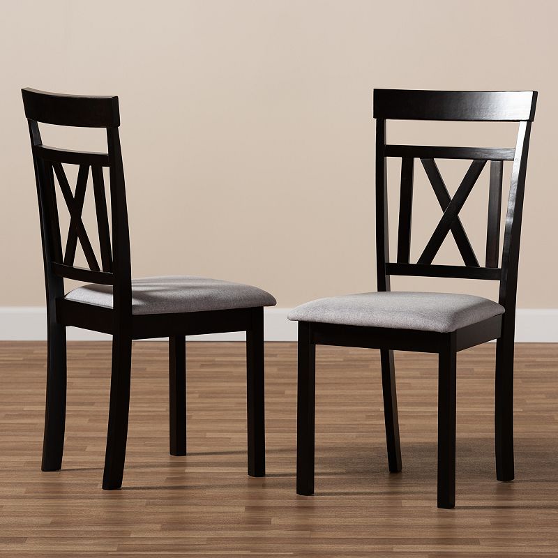 Baxton Studio Rosie Gray 2-pc. Dining Chair Set