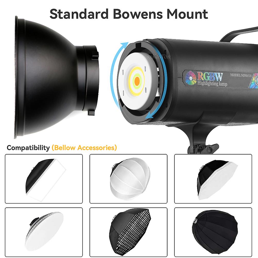 Rgb Cob Led Video Light Studio Lighting 1700k-12000k Professional Studio Strobe Flash Lamp Bowens Mount For Camera Video Photo